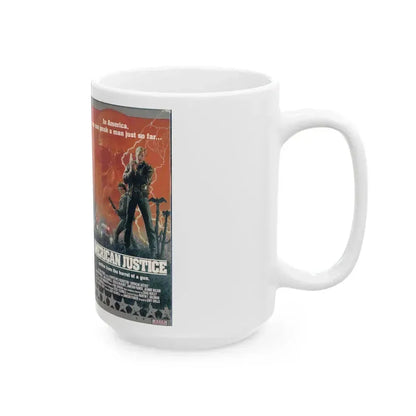 AMERICAN JUSTICE (VHS COVER) - White Coffee Mug - Go Mug Yourself