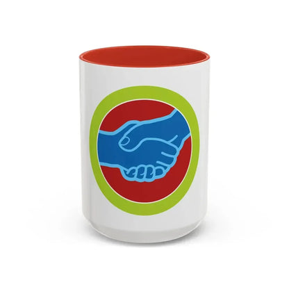 American Labor (Boy Scout Merit Badge) Accent Coffee Mug 15oz Red - Go Mug Yourself
