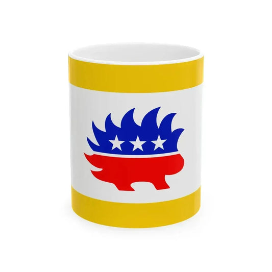 American Libertarian Flag (United States) White Coffee Mug 11oz - Go Mug Yourself