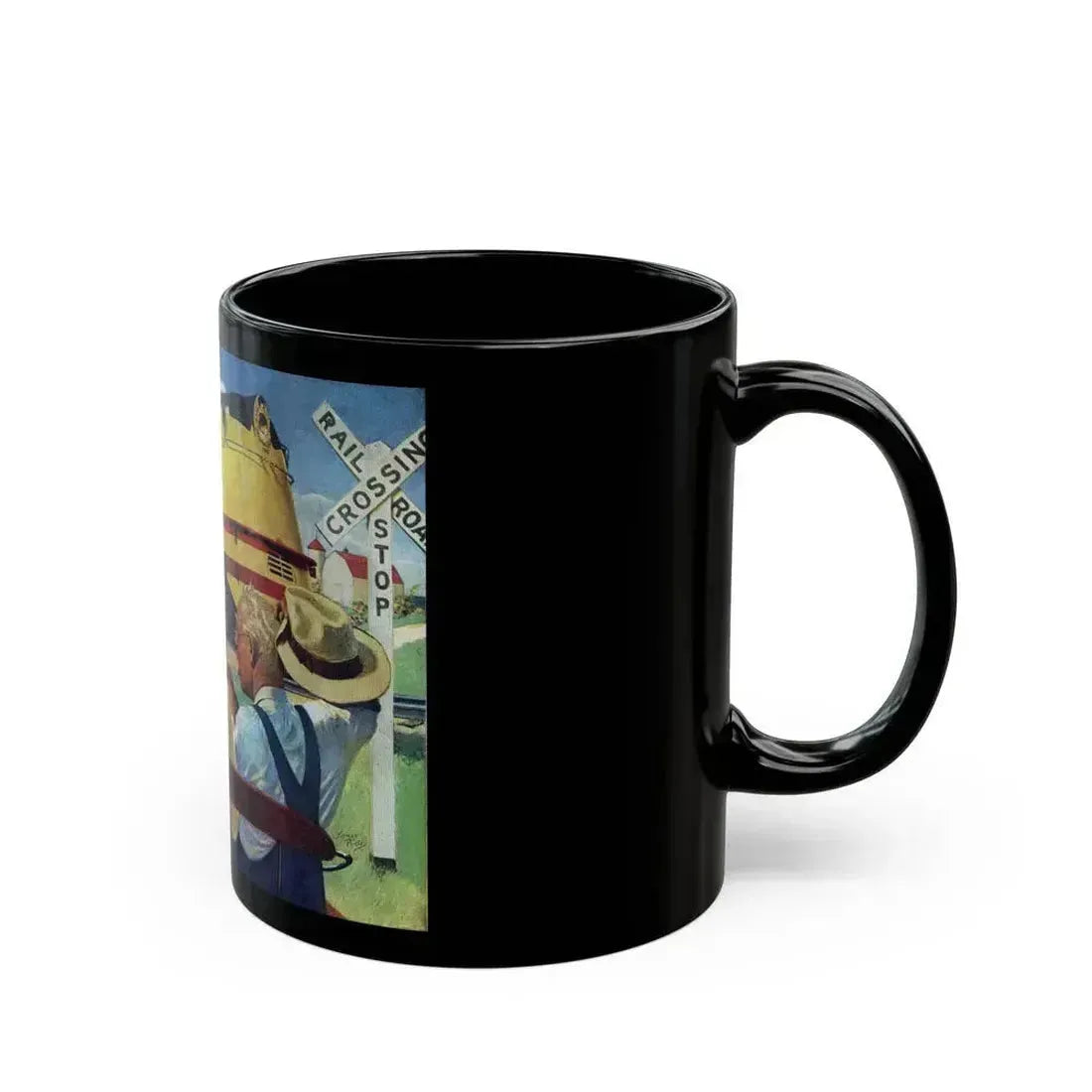 American Locomotive ad, The Saturday Evening Post, May 6, 1944 - Black Coffee Mug - Go Mug Yourself