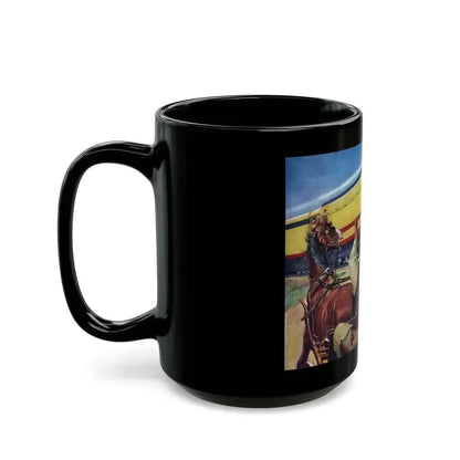 American Locomotive ad, The Saturday Evening Post, May 6, 1944 - Black Coffee Mug - Go Mug Yourself