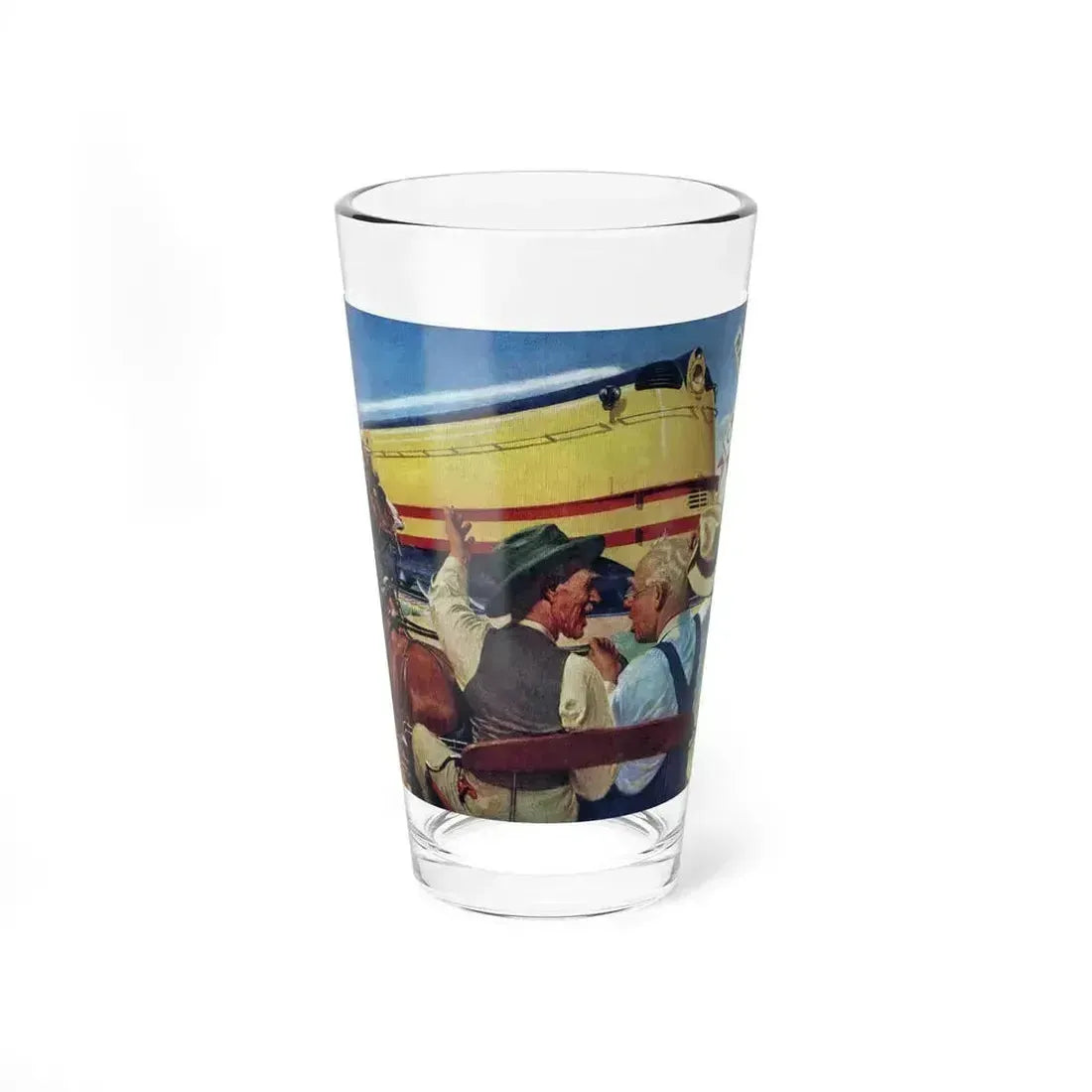 American Locomotive ad, The Saturday Evening Post, May 6, 1944 (Magazine Illustration) Pint Glass 16oz 16oz - Go Mug Yourself