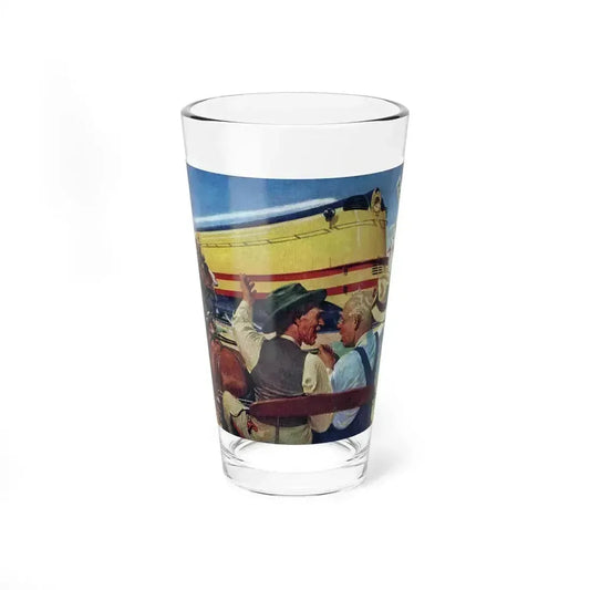 American Locomotive ad, The Saturday Evening Post, May 6, 1944 (Magazine Illustration) Pint Glass 16oz 16oz - Go Mug Yourself