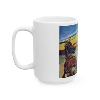 American Locomotive ad, The Saturday Evening Post, May 6, 1944 - White Coffee Mug - Go Mug Yourself
