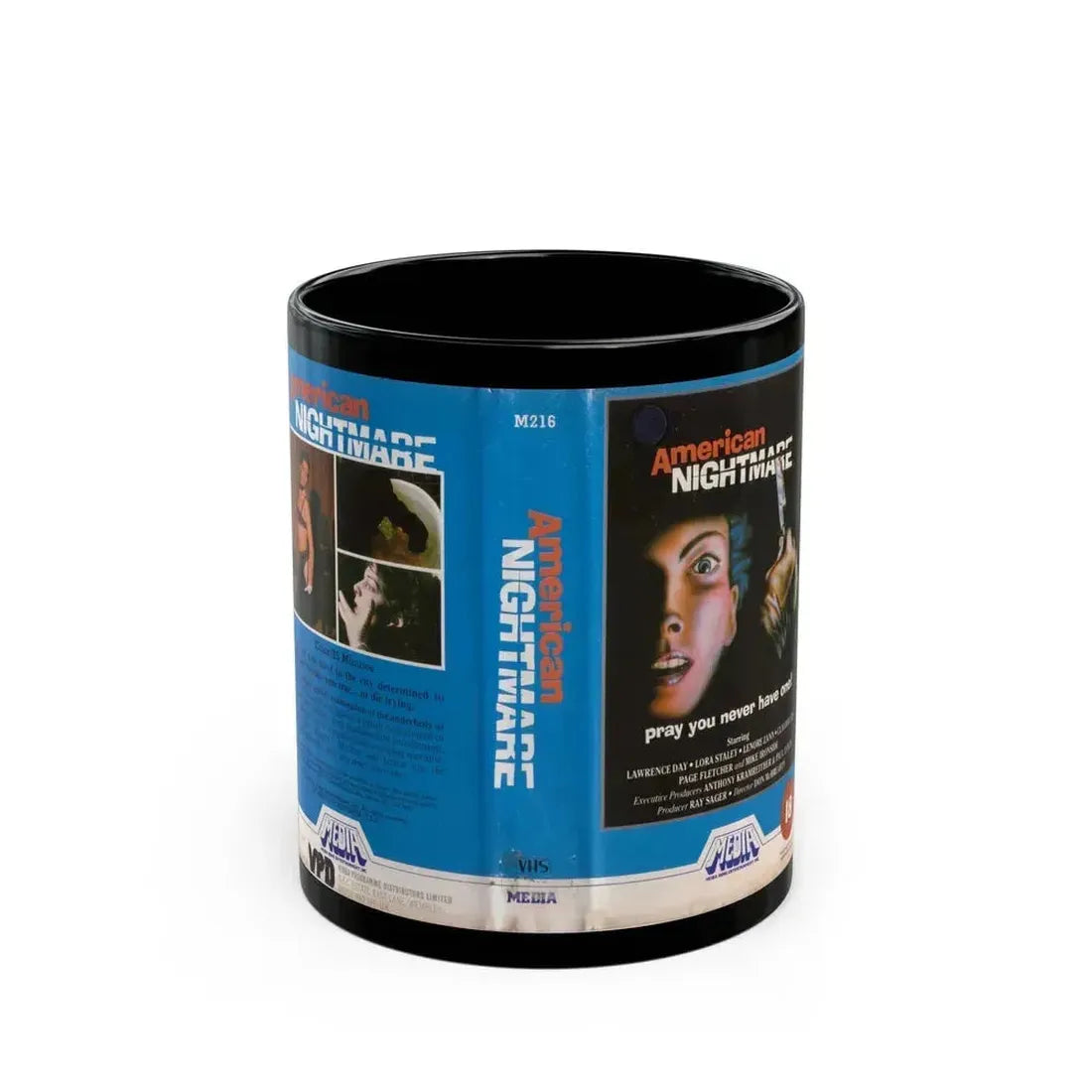 AMERICAN NIGHTMARE (VHS COVER) - Black Coffee Mug 11oz - Go Mug Yourself