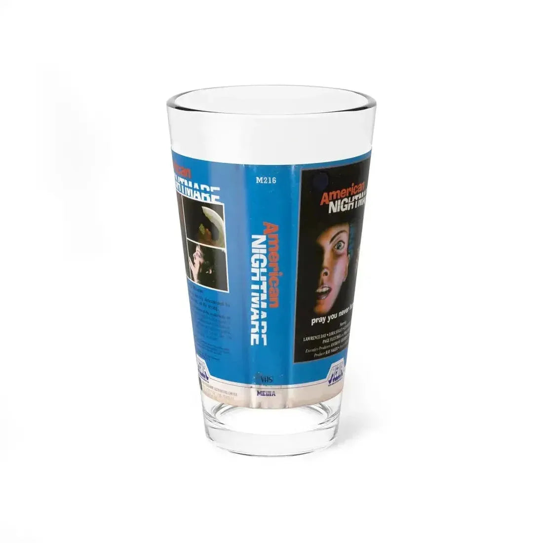 AMERICAN NIGHTMARE (VHS COVER) Pint Glass 16oz 16oz - Go Mug Yourself