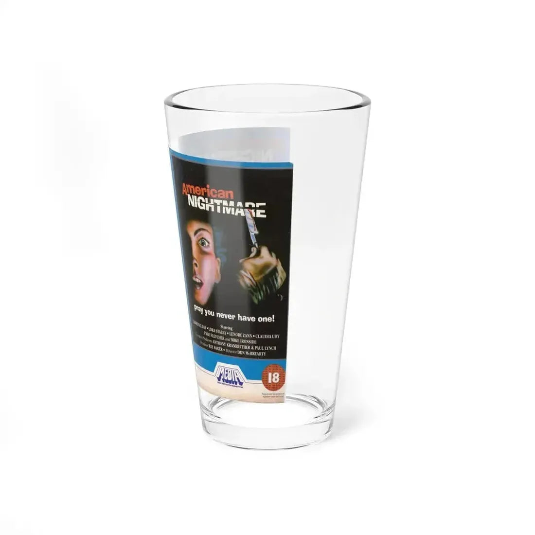 AMERICAN NIGHTMARE (VHS COVER) Pint Glass 16oz - Go Mug Yourself