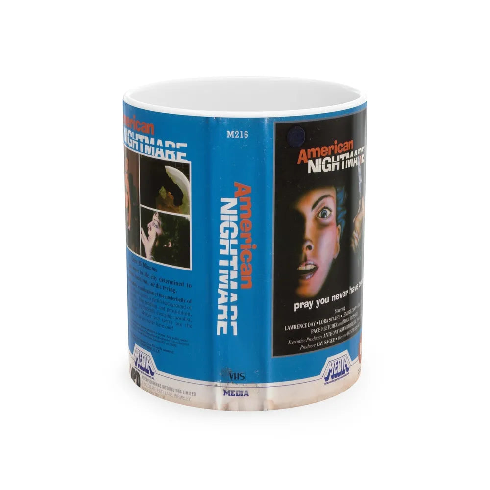 AMERICAN NIGHTMARE (VHS COVER) - White Coffee Mug-11oz-Go Mug Yourself