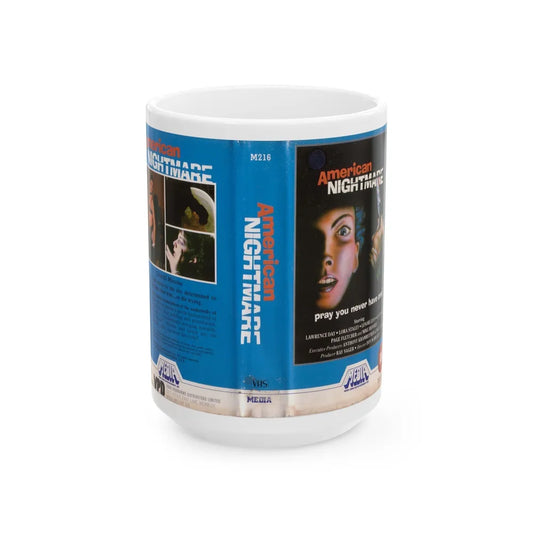 AMERICAN NIGHTMARE (VHS COVER) - White Coffee Mug-15oz-Go Mug Yourself