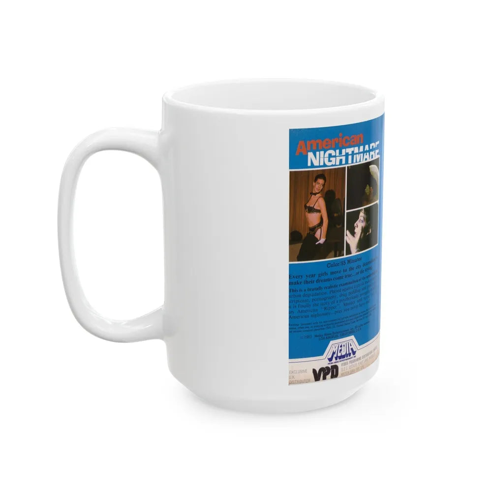 AMERICAN NIGHTMARE (VHS COVER) - White Coffee Mug-Go Mug Yourself