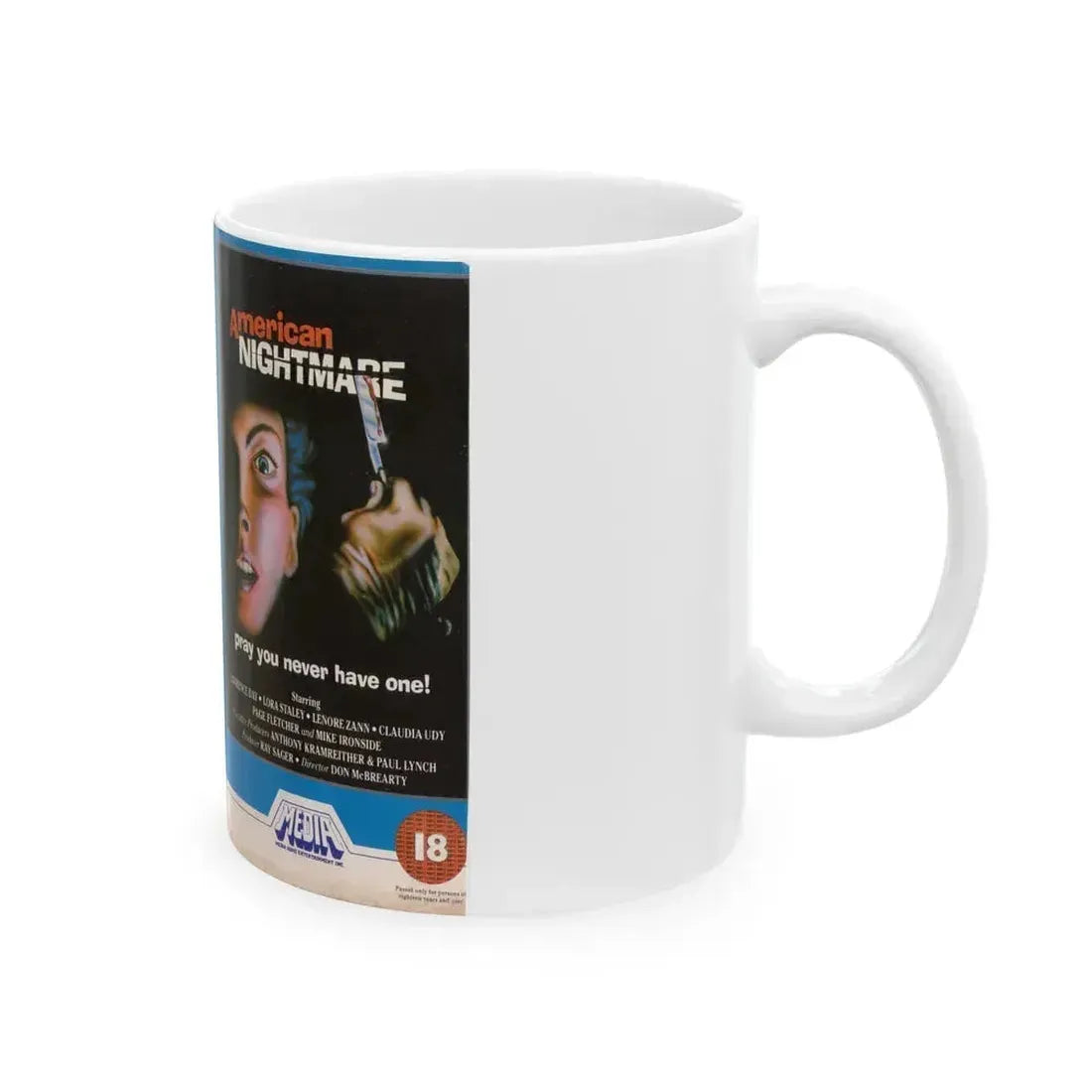 AMERICAN NIGHTMARE (VHS COVER) - White Coffee Mug - Go Mug Yourself
