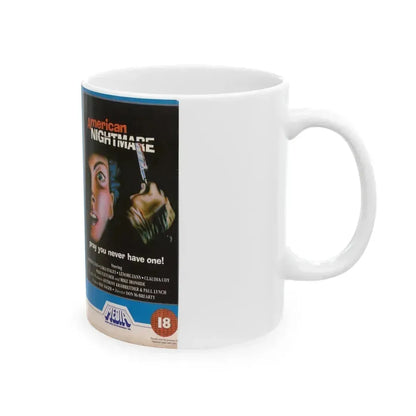 AMERICAN NIGHTMARE (VHS COVER) - White Coffee Mug - Go Mug Yourself