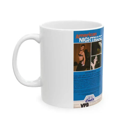AMERICAN NIGHTMARE (VHS COVER) - White Coffee Mug - Go Mug Yourself