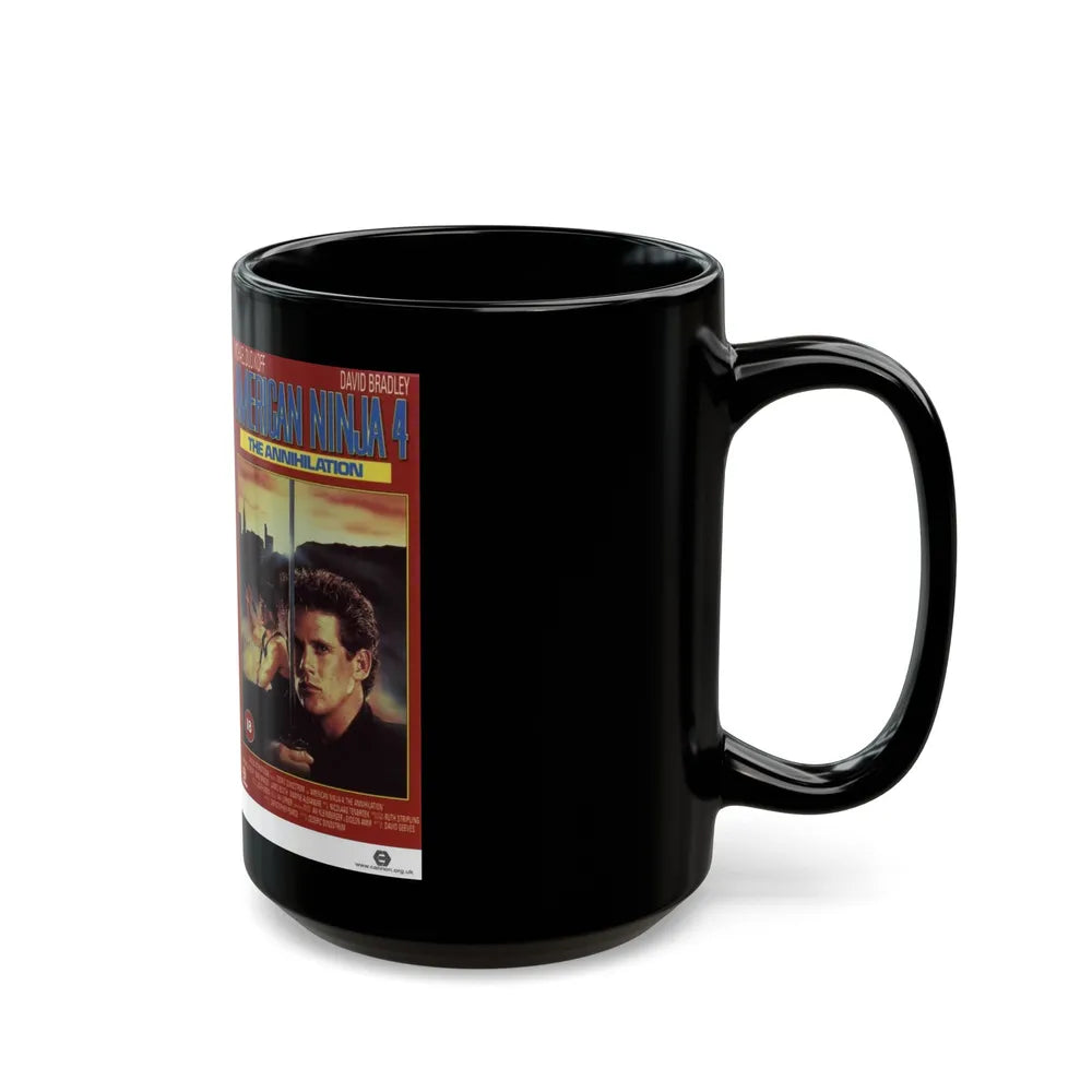 AMERICAN NINJA 4 THE ANNIHILATION (VHS COVER) - Black Coffee Mug-Go Mug Yourself