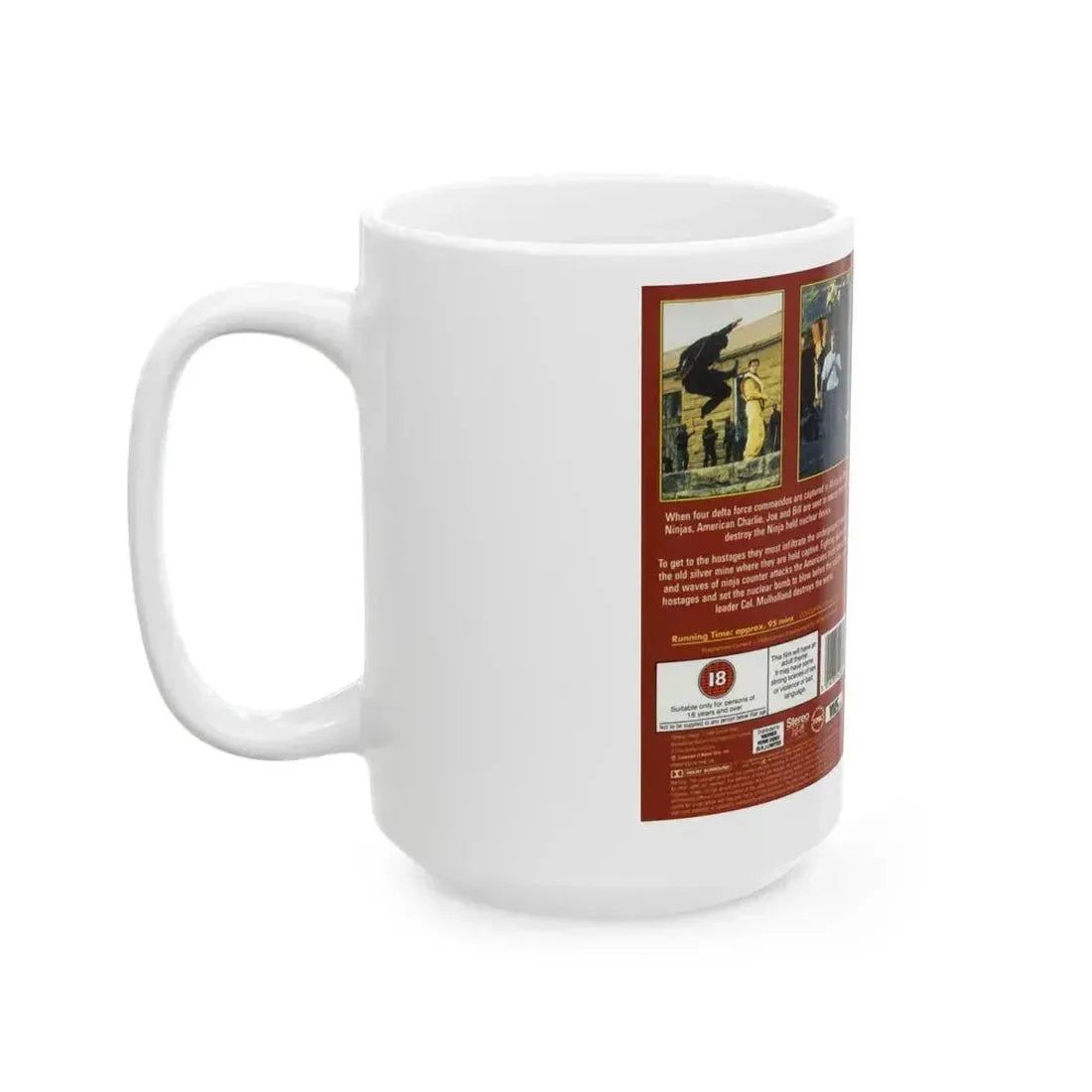 AMERICAN NINJA 4 THE ANNIHILATION (VHS COVER) - White Coffee Mug - Go Mug Yourself