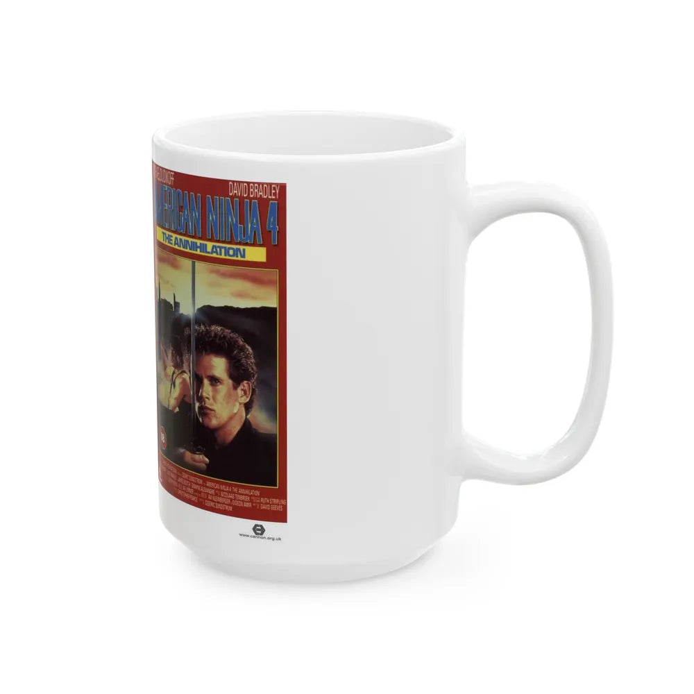 AMERICAN NINJA 4 THE ANNIHILATION (VHS COVER) - White Coffee Mug-Go Mug Yourself