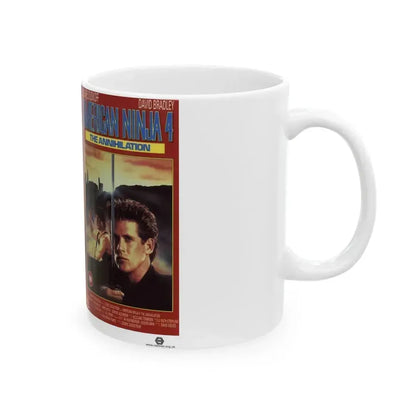 AMERICAN NINJA 4 THE ANNIHILATION (VHS COVER) - White Coffee Mug - Go Mug Yourself