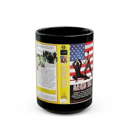 AMERICAN NINJA (VHS COVER) - Black Coffee Mug 15oz - Go Mug Yourself
