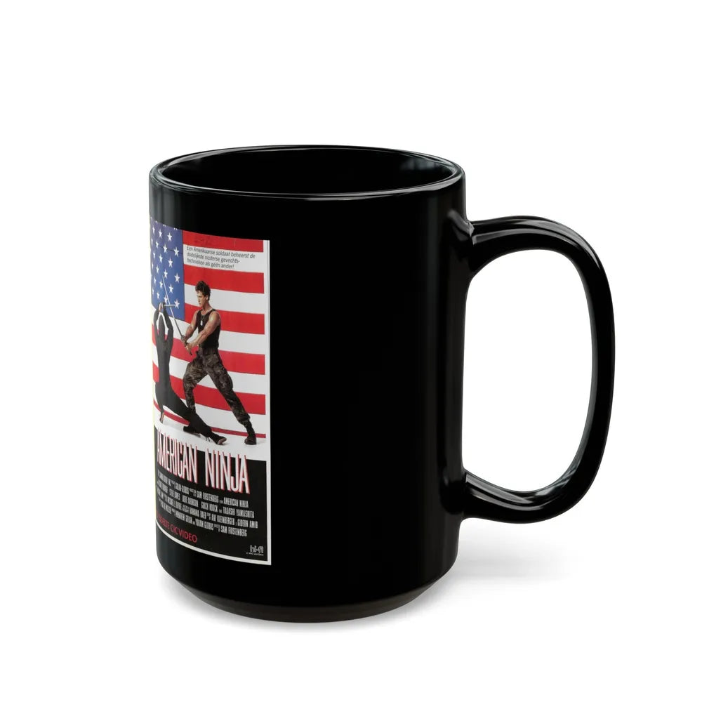 AMERICAN NINJA (VHS COVER) - Black Coffee Mug-Go Mug Yourself