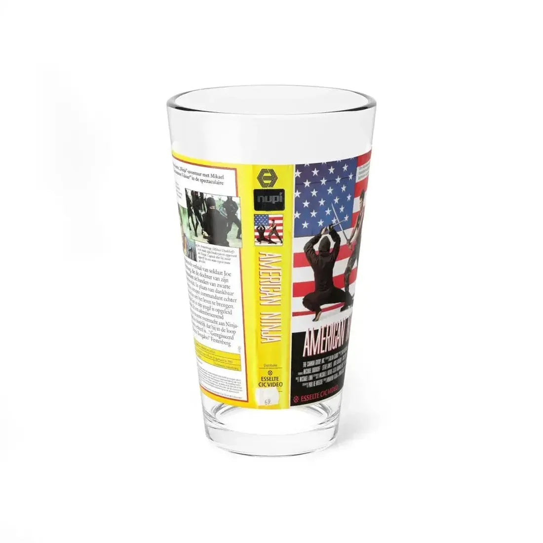 AMERICAN NINJA (VHS COVER) Pint Glass 16oz 16oz - Go Mug Yourself