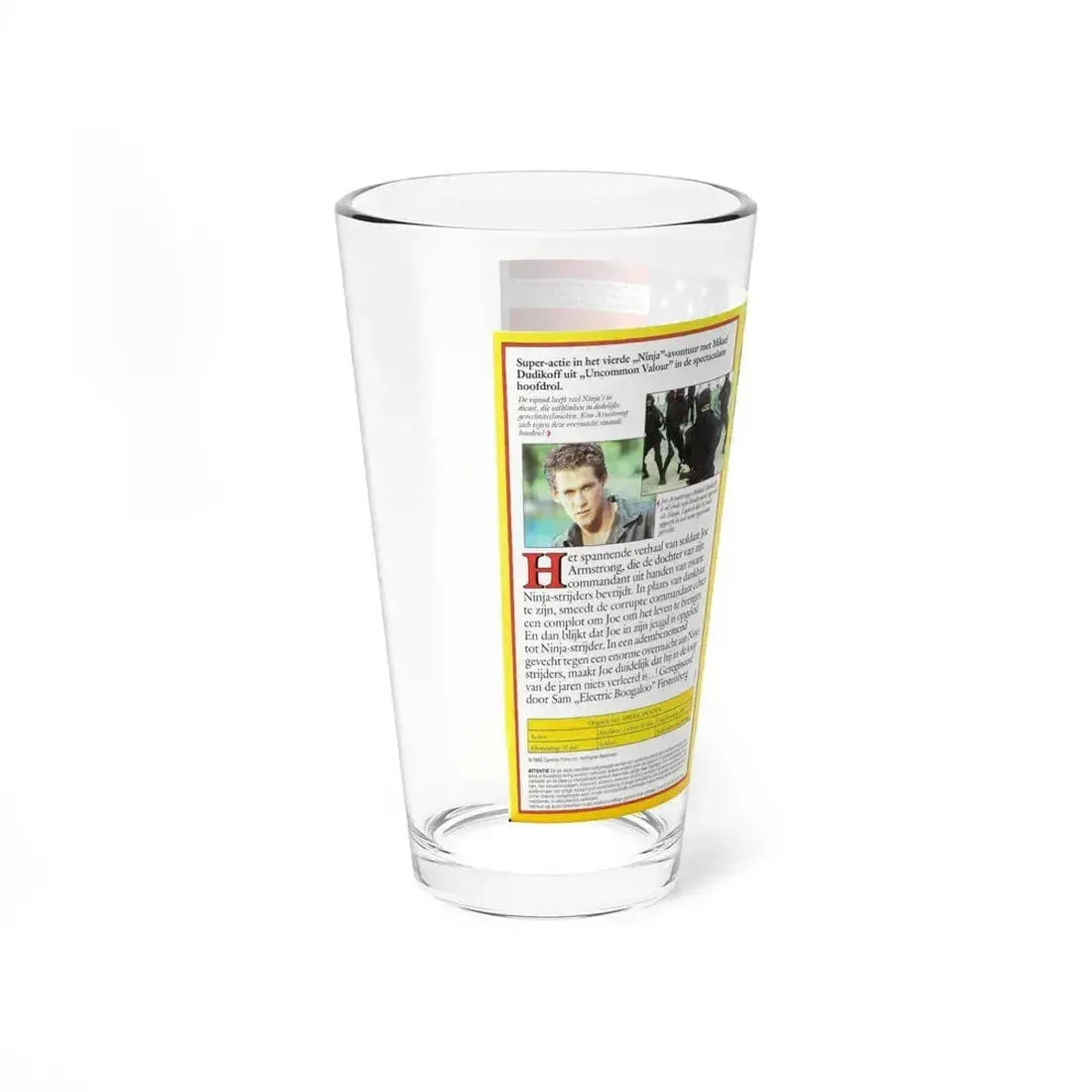 AMERICAN NINJA (VHS COVER) Pint Glass 16oz - Go Mug Yourself