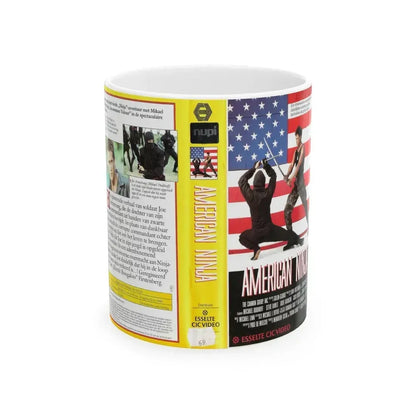AMERICAN NINJA (VHS COVER) - White Coffee Mug 11oz - Go Mug Yourself