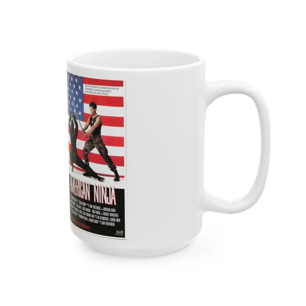 AMERICAN NINJA (VHS COVER) - White Coffee Mug-Go Mug Yourself