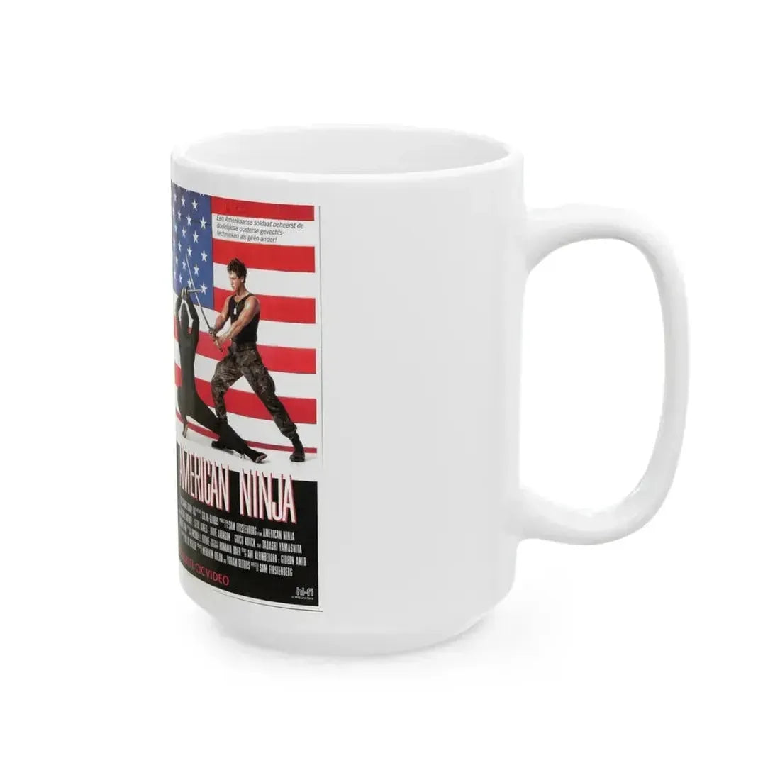 AMERICAN NINJA (VHS COVER) - White Coffee Mug - Go Mug Yourself