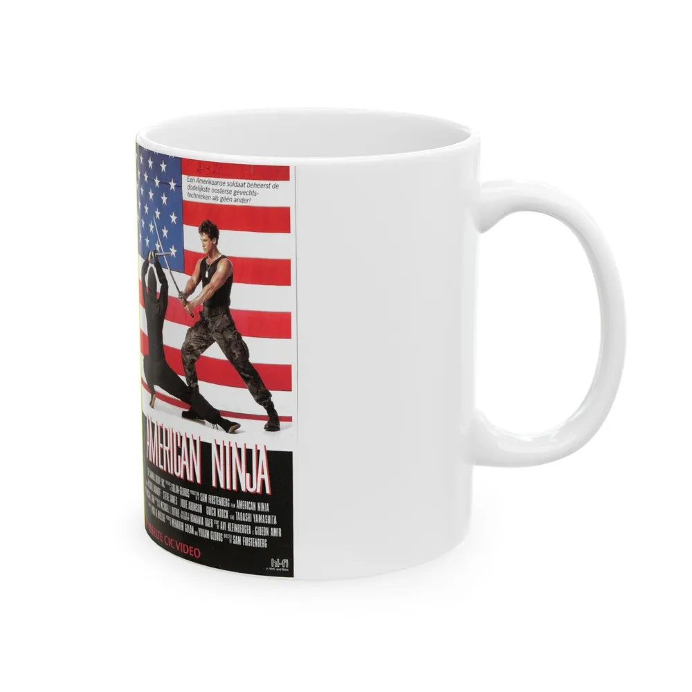 AMERICAN NINJA (VHS COVER) - White Coffee Mug-Go Mug Yourself