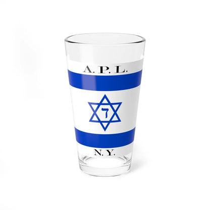 American Palestine Line house flag (Israel) Pint Glass 16oz 16oz - Go Mug Yourself