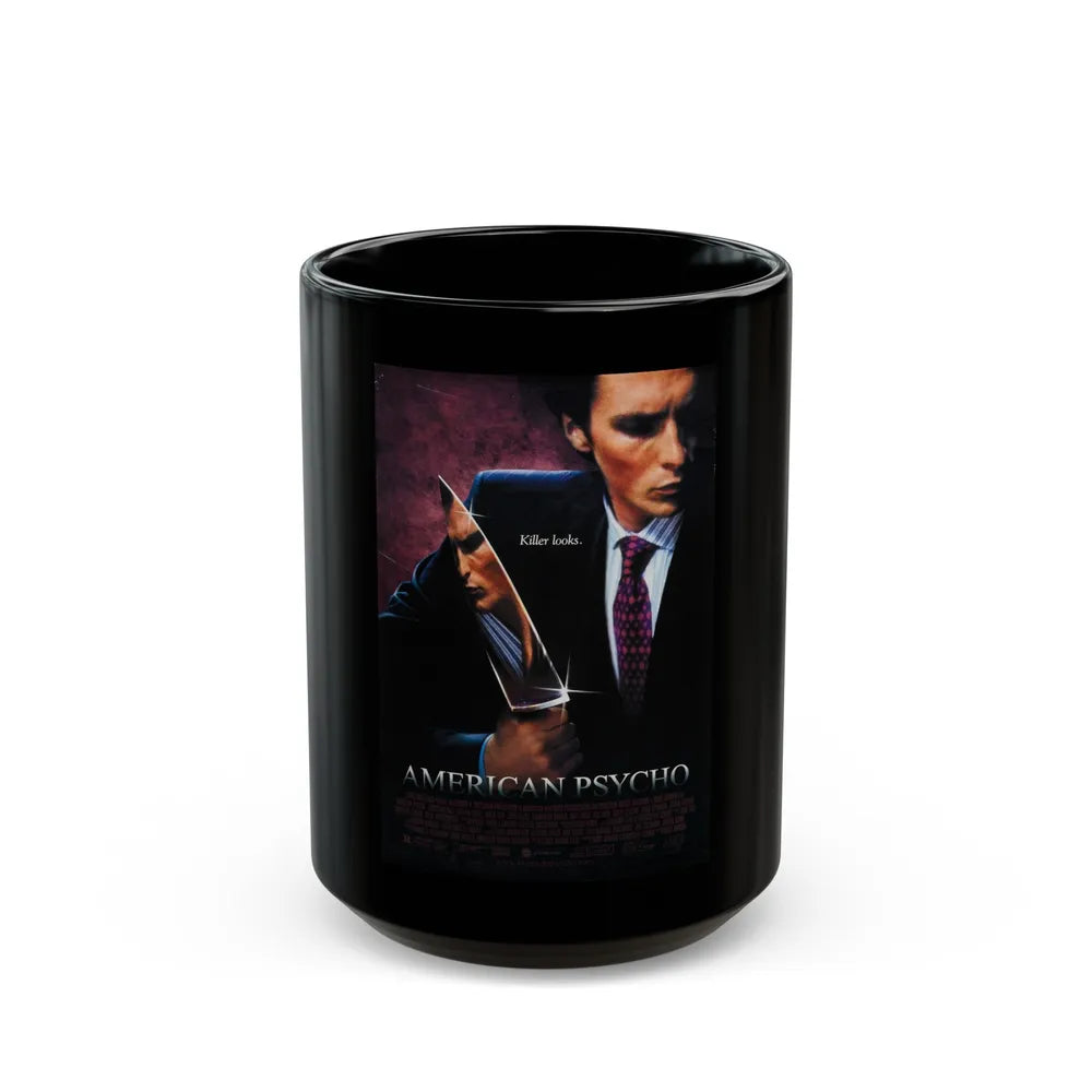 AMERICAN PSYCHO 2000 Movie Poster - Black Coffee Mug-15oz-Go Mug Yourself