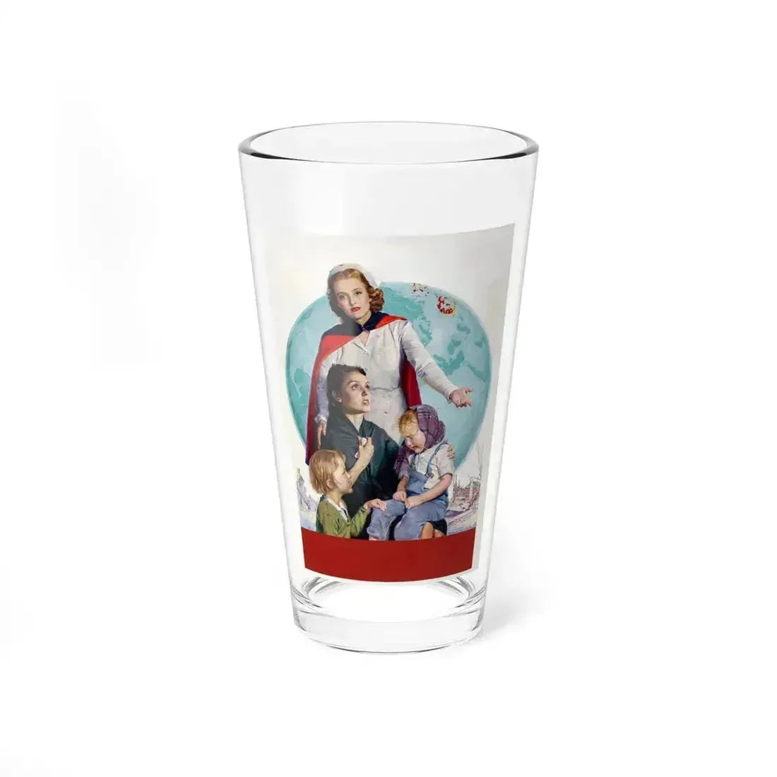 American Red Cross, poster illustration, 1946 (Magazine Illustration) Pint Glass 16oz 16oz - Go Mug Yourself
