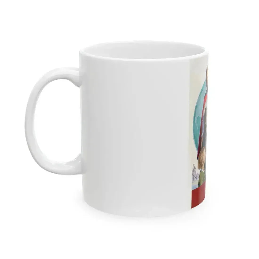 American Red Cross, poster illustration, 1946 - White Coffee Mug - Go Mug Yourself