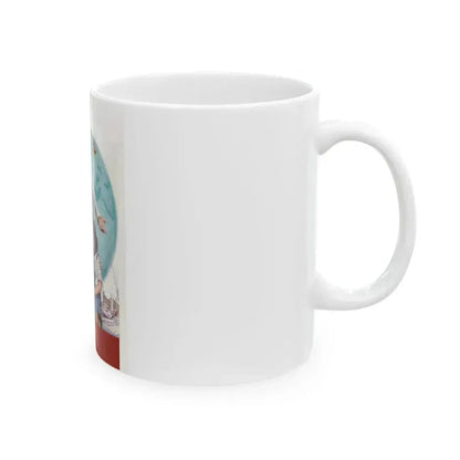 American Red Cross, poster illustration, 1946 - White Coffee Mug - Go Mug Yourself