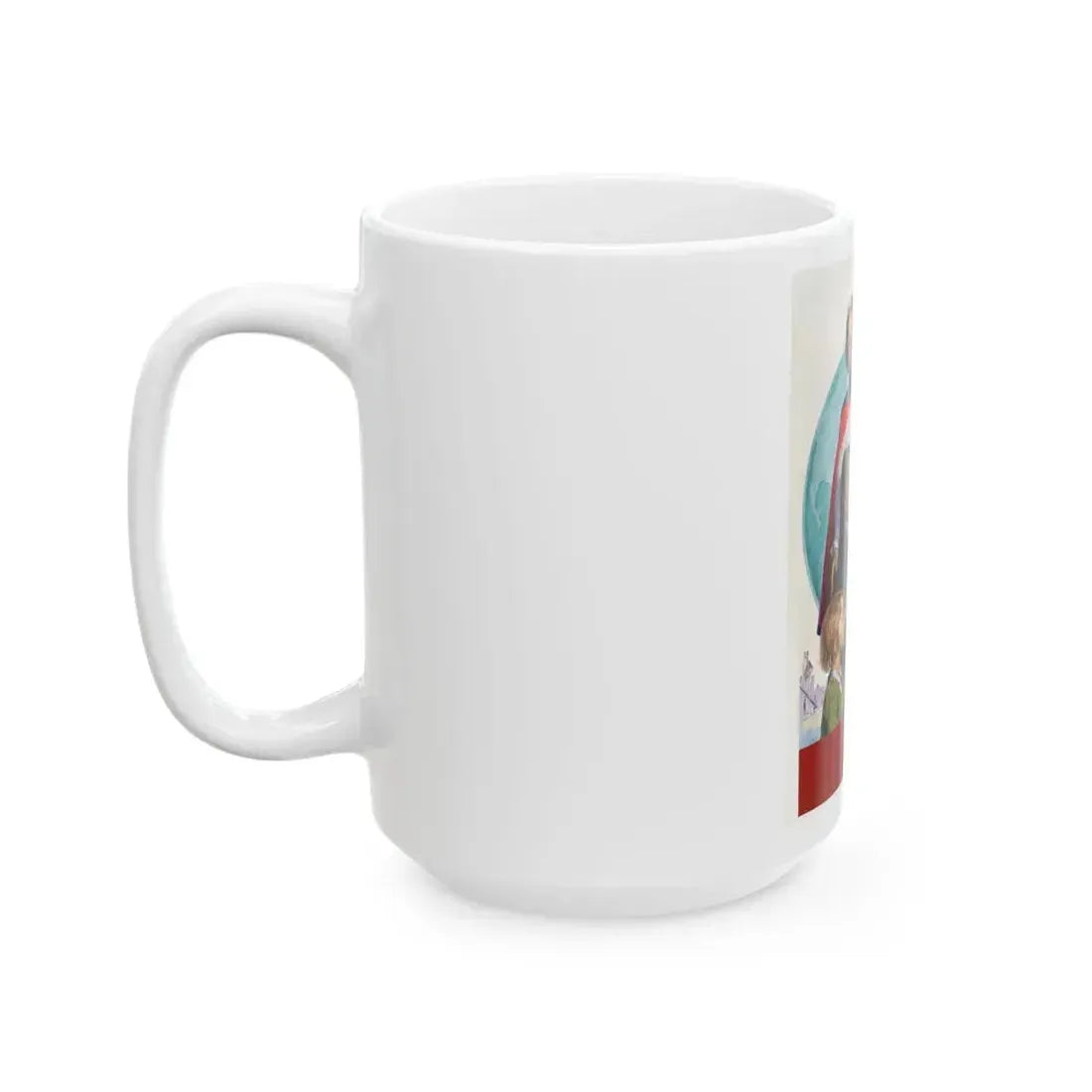 American Red Cross, poster illustration, 1946 - White Coffee Mug - Go Mug Yourself