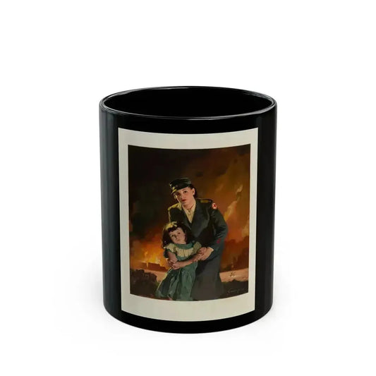 American Red Cross, poster illustration, 1947 - Black Coffee Mug 11oz - Go Mug Yourself