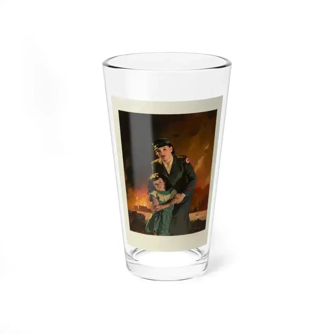 American Red Cross, poster illustration, 1947 (Magazine Illustration) Pint Glass 16oz 16oz - Go Mug Yourself
