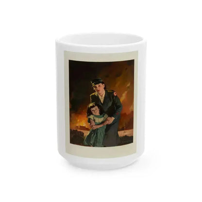 American Red Cross, poster illustration, 1947 - White Coffee Mug 15oz - Go Mug Yourself