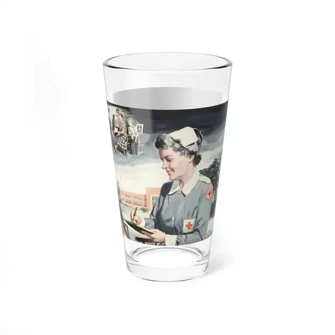 American Red Cross Volunteer (Magazine Illustration) Pint Glass 16oz - Go Mug Yourself