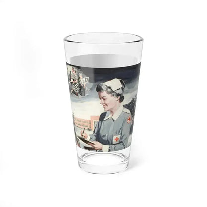 American Red Cross Volunteer (Magazine Illustration) Pint Glass 16oz - Go Mug Yourself