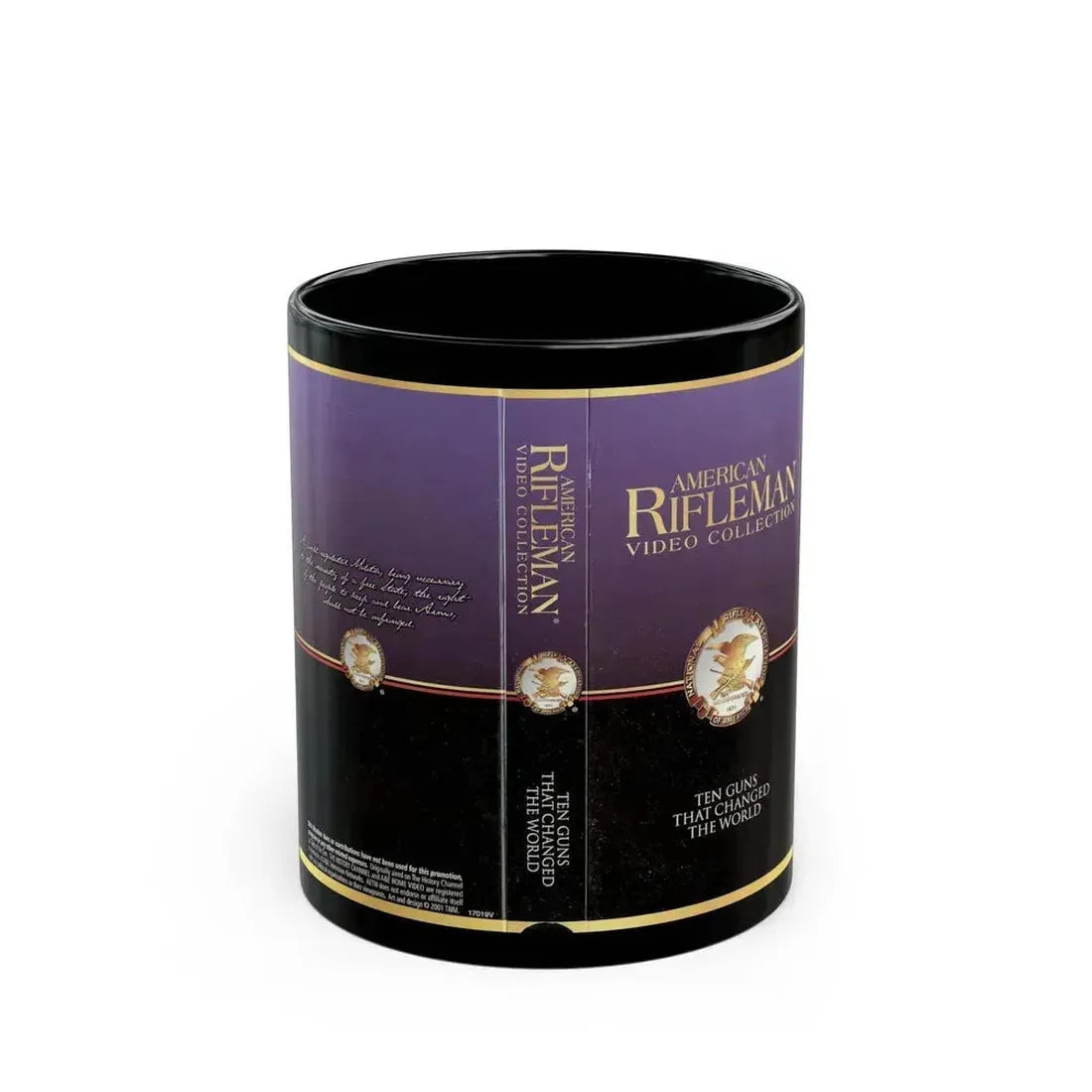 AMERICAN RIFLEMAN VIDEO COLLECTION (VHS COVER) - Black Coffee Mug 11oz - Go Mug Yourself