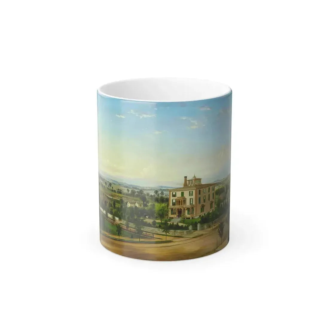American School, 19th Century - View of Flushing - Oil on Canvas c1850 - Color Changing Mug 11oz Default Title 11oz - Go Mug Yourself