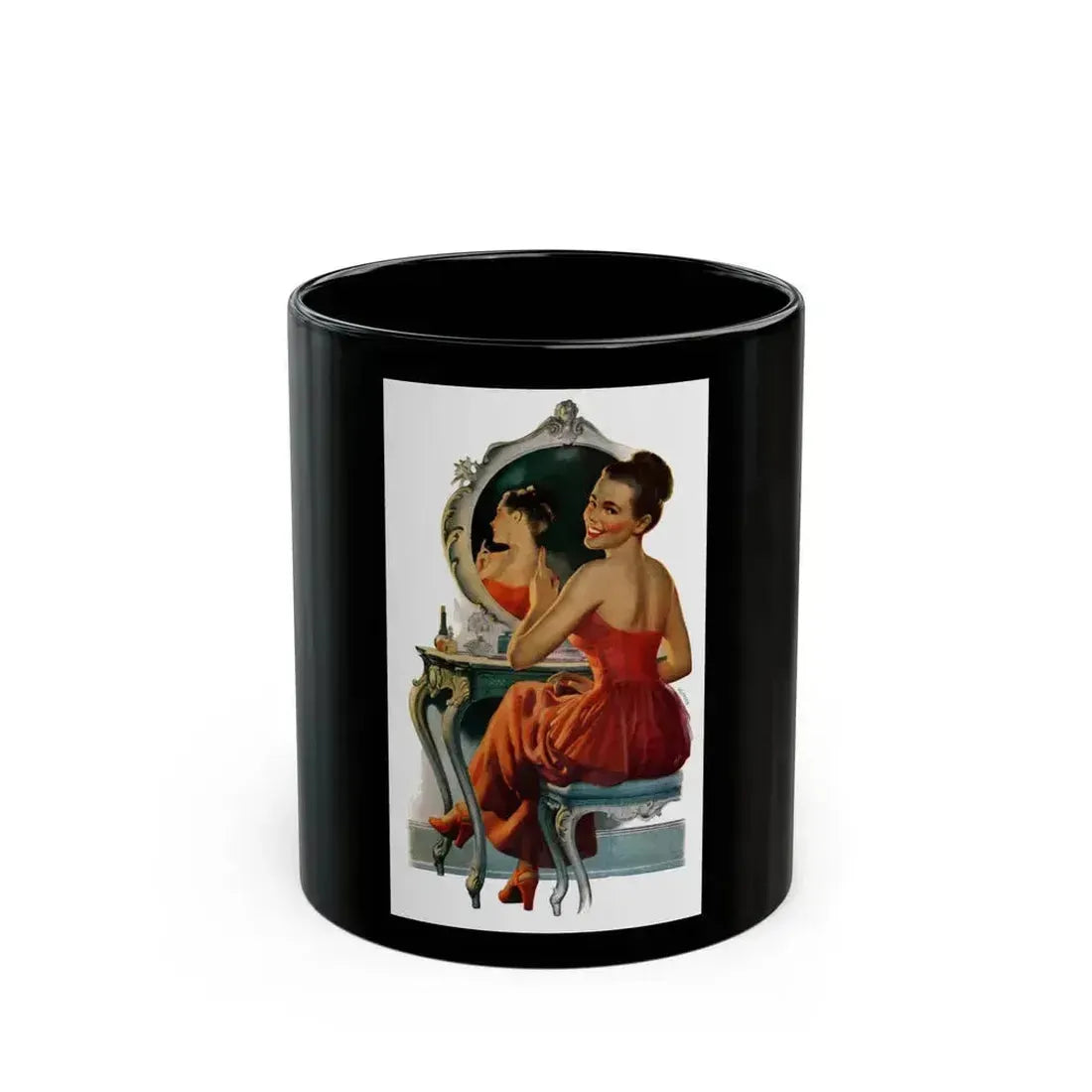 American Standard Plumbing advertisement, 1948 - Black Coffee Mug 11oz - Go Mug Yourself