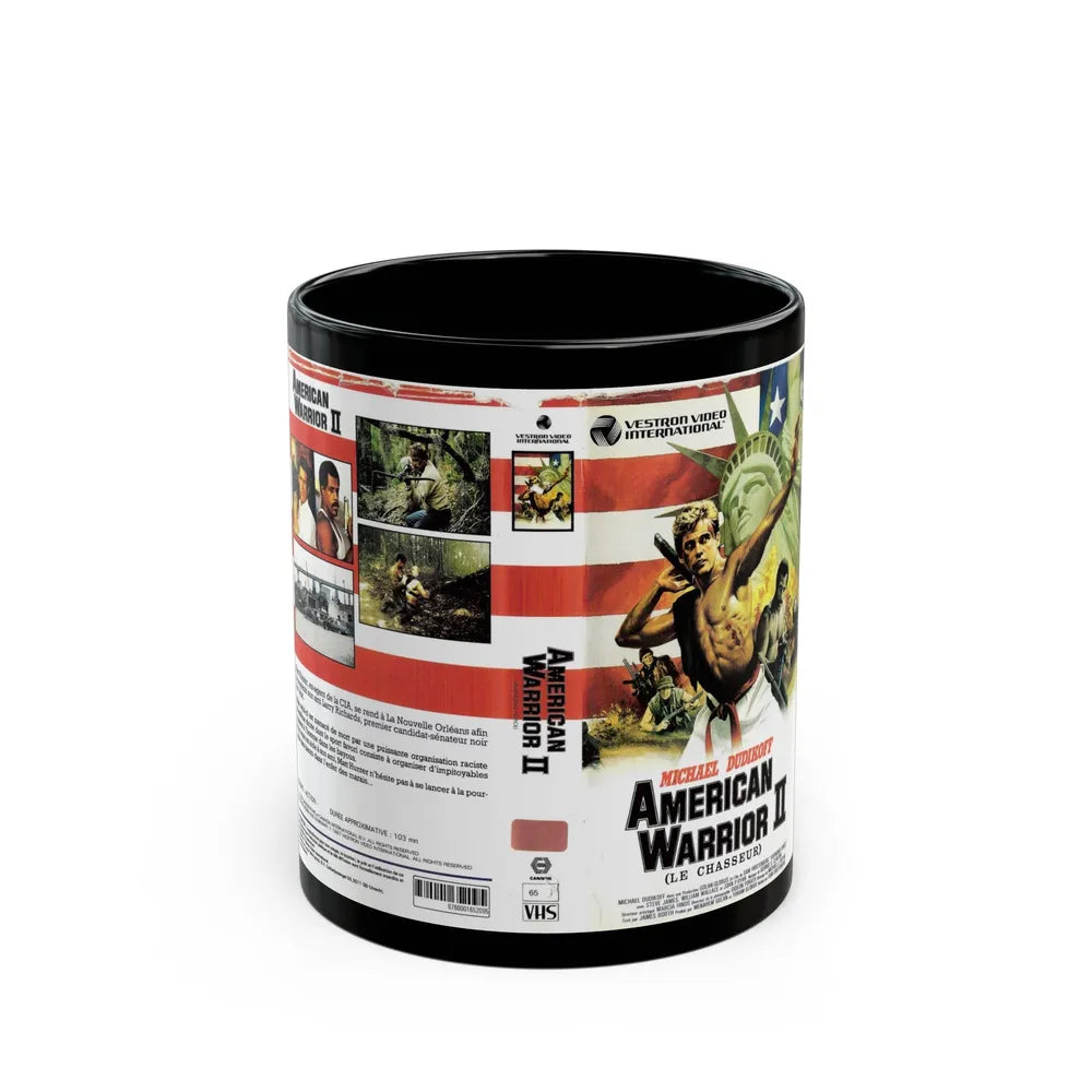 AMERICAN WARRIOR 2 (VHS COVER) - Black Coffee Mug-11oz-Go Mug Yourself