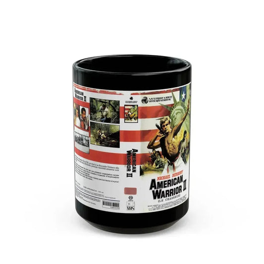 AMERICAN WARRIOR 2 (VHS COVER) - Black Coffee Mug 15oz - Go Mug Yourself