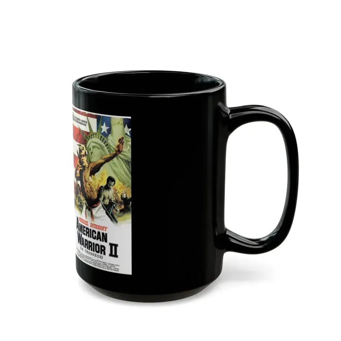 AMERICAN WARRIOR 2 (VHS COVER) - Black Coffee Mug - Go Mug Yourself