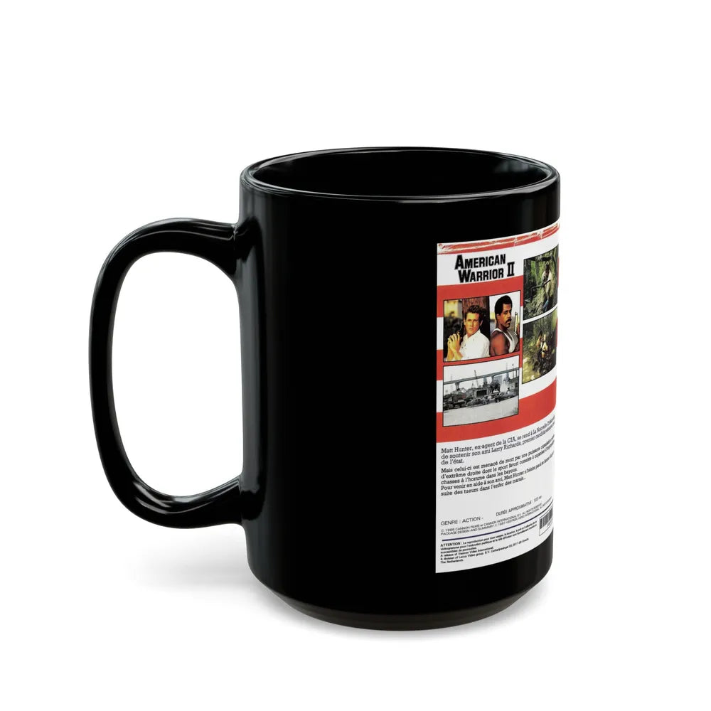 AMERICAN WARRIOR 2 (VHS COVER) - Black Coffee Mug-Go Mug Yourself