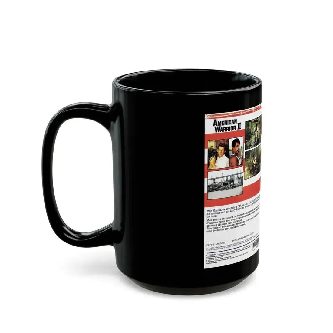 AMERICAN WARRIOR 2 (VHS COVER) - Black Coffee Mug - Go Mug Yourself