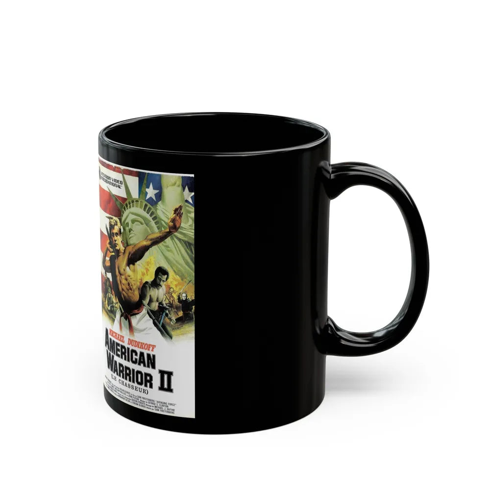 AMERICAN WARRIOR 2 (VHS COVER) - Black Coffee Mug-Go Mug Yourself