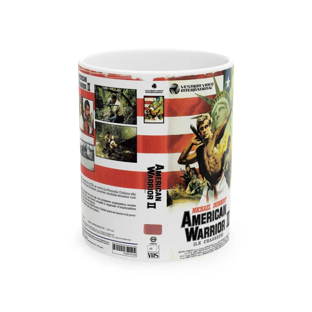 AMERICAN WARRIOR 2 (VHS COVER) - White Coffee Mug-11oz-Go Mug Yourself